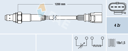 FAE 77770 Oxygen Sensor for AUDI