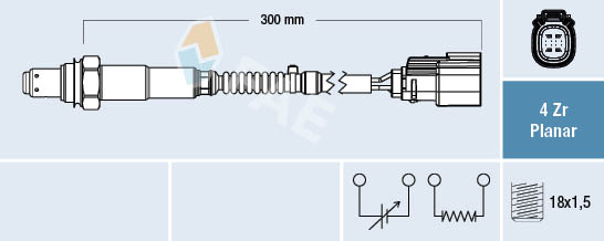 FAE 77782 Oxygen Sensor for FORD