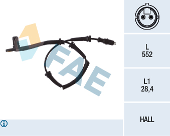 BREMI 50153 Sensor, ABS