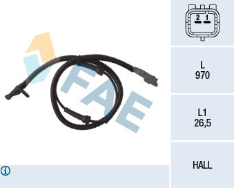 MAXGEAR 20-0184 Sensor, ABS