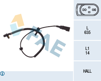 JAPANPARTS ABS-544 Sensor, ABS