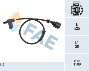 FAE 78175 Sensor, wheel speed for FORD SEAT VW