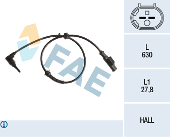FAE 78241 Sensor, wheel speed for ABARTH ALFA ROMEO FIAT OPEL