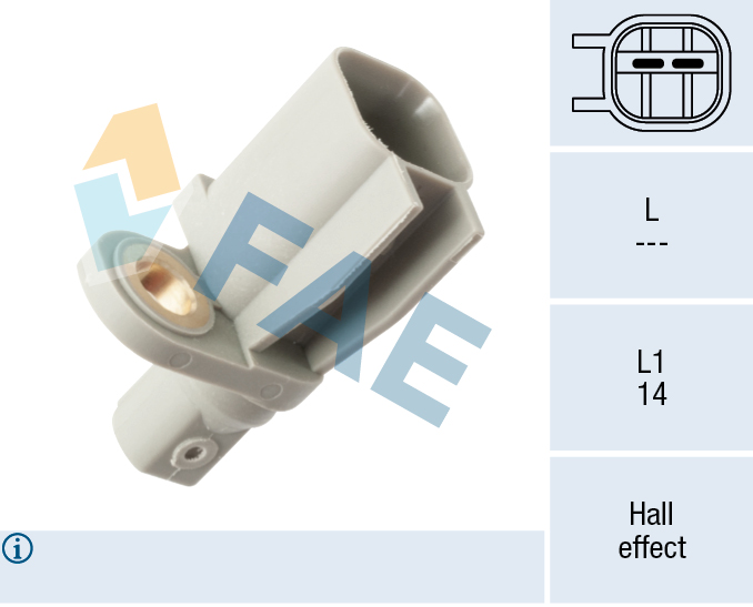 FAE 78458 Sensor, wheel speed for VOLVO