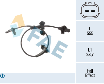 FAE 78491 Sensor, wheel speed