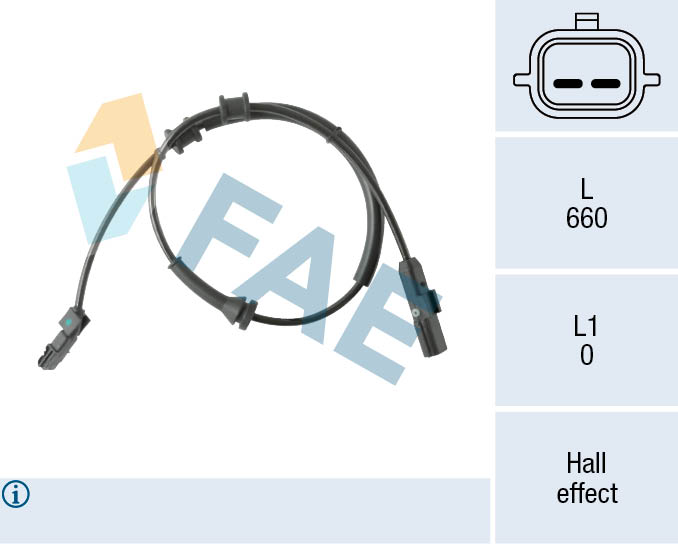 FAE 78569 Sensor, wheel speed for RENAULT