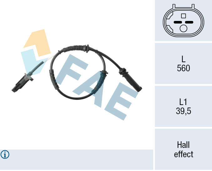 FAE 78626 Sensor, wheel speed for BMW MINI