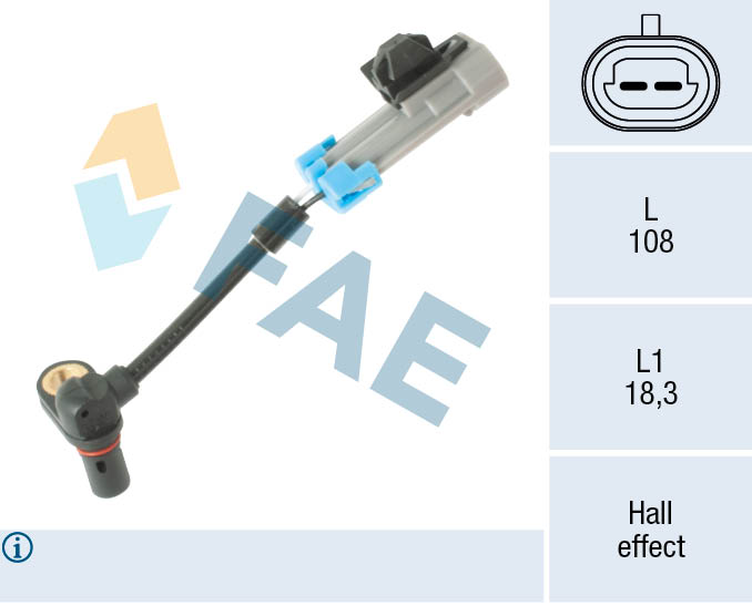 FAE 78663 Αισθητήρας, στροφές τροχού for CHEVROLET OPEL VAUXHALL