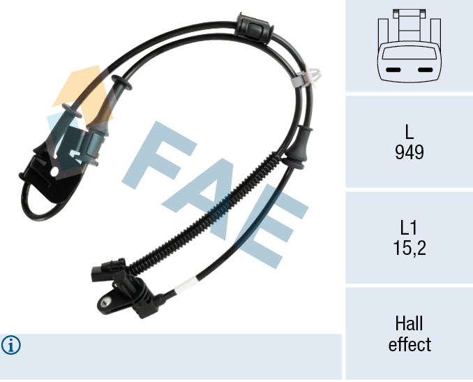 FAE 78668 Sensor, wheel speed for HYUNDAI KIA