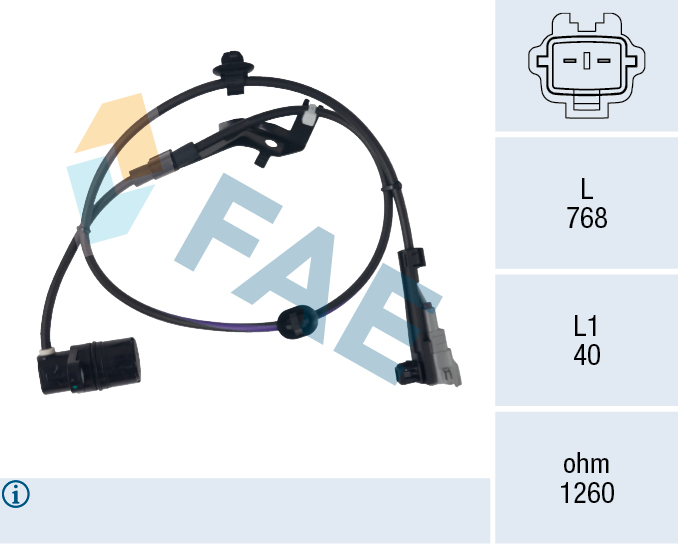 FAE 78745 Sensor, wheel speed for TOYOTA