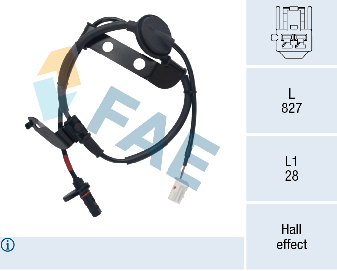 FAE 78746 Sensor, wheel speed for HYUNDAI