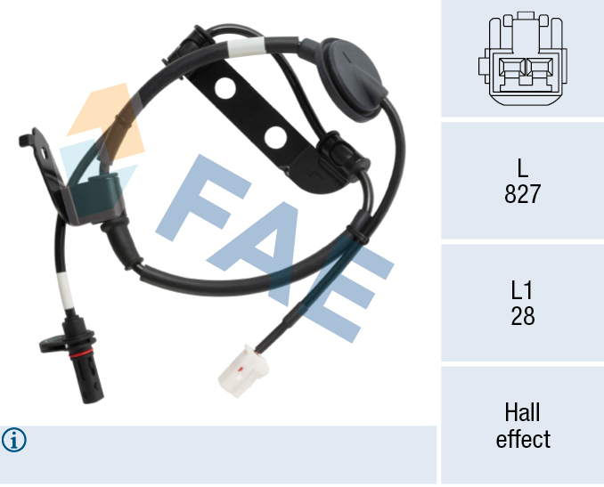 FAE 78755 Sensor, wheel speed for HYUNDAI KIA