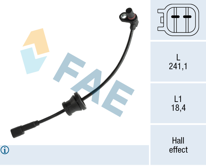 FAE 78761 Sensor, wheel speed for CHEVROLET GMC