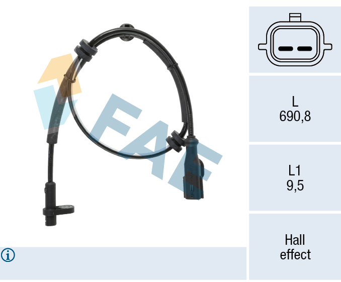 FAE 78766 Sensor, wheel speed for FORD USA