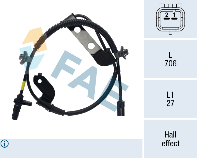 FAE 78780 Sensor, wheel speed for HYUNDAI KIA