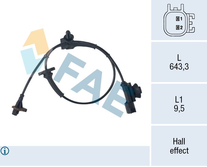 FAE 78788 Sensor, wheel speed for FORD