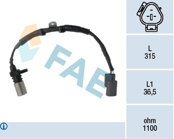 FAE 79299 Σηματοδ. παλμών, στροφ. άξονας for LEXUS TOYOTA