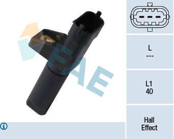 FAE 79357 Σηματοδ. παλμών, στροφ. άξονας for JEEP MERCEDES-BENZ