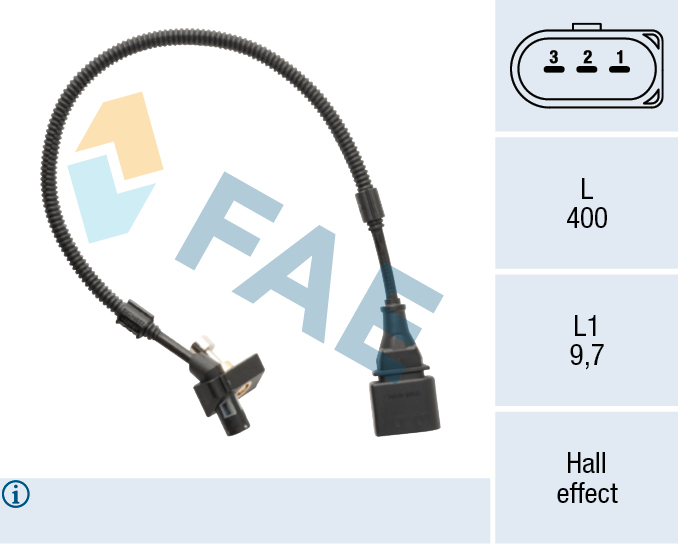 FAE 79497 Σηματοδ. παλμών, στροφ. άξονας for SEAT SKODA VW