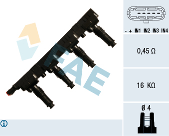 FAE 80257 Bobina d'accensione