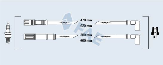 FAE 85625 Kit cavi accensione