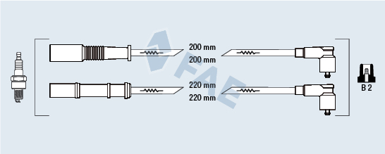 FAE 85626 Kit cavi accensione