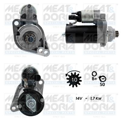 MEAT & DORIA 5010047G Starter for AUDI SEAT SKODA VW