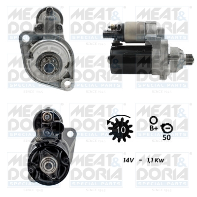 MEAT & DORIA 5010268G Starter for AUDI SEAT SKODA VW