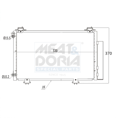 MEAT & DORIA 991048 Συμπυκνωτής, σύστ. κλιματισμού for TOYOTA