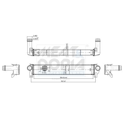 MEAT & DORIA 995547 Ψυγείο αέρα υπερπλήρωσης for JEEP