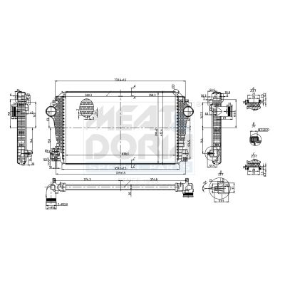 MEAT & DORIA 995548 Ψυγείο αέρα υπερπλήρωσης for VW