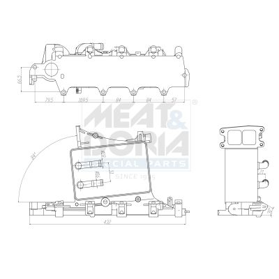 MEAT & DORIA 995554 Ψυγείο αέρα υπερπλήρωσης for VW