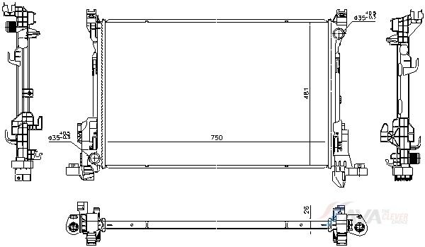 AVA QUALITY COOLING RT2694 Radiator, engine cooling