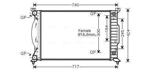 AVA QUALITY COOLING AIA2241 Radiator, engine cooling