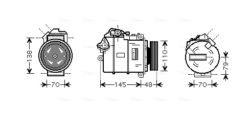 AVA QUALITY COOLING BWK317 Compressor, air conditioning