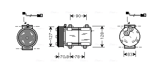 AVA QUALITY COOLING FDAK281 Compressor, air conditioning