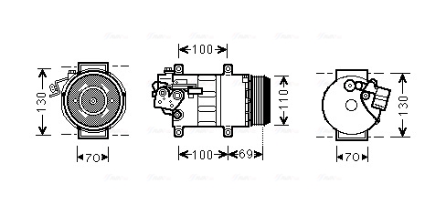 AVA QUALITY COOLING MSK576 Compressor, air conditioning