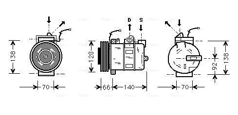 AVA QUALITY COOLING PRAK040 Compressor, air conditioning