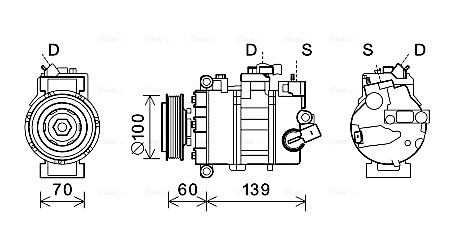 AVA QUALITY COOLING VNK356 Compressor, air conditioning