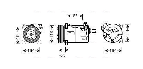 AVA QUALITY COOLING VOK059 Kompresor klimatizácie