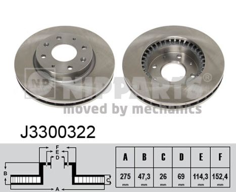 NIPPARTS J3300322 Δισκόπλακα
