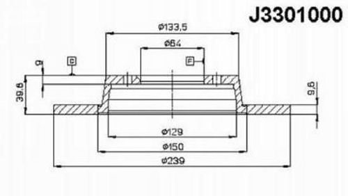 NIPPARTS J3301000 Δισκόπλακα