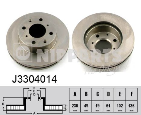 NIPPARTS J3304014 Δισκόπλακα