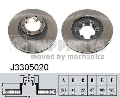 NIPPARTS J3305020 Δισκόπλακα