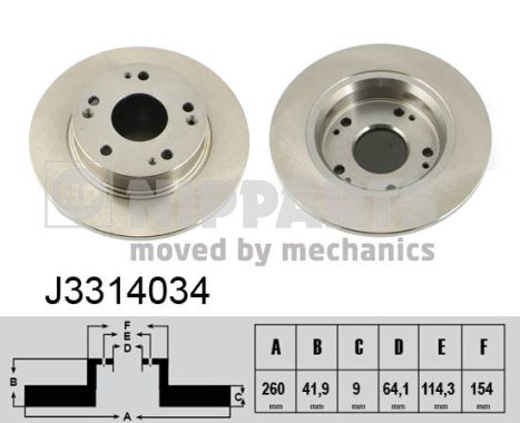 NIPPARTS J3314034 Δισκόπλακα