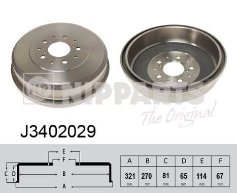 NIPPARTS J3402029 Ταμπούρο