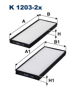 FILTRON K 1203-2x Filtro, Aria abitacolo-Filtro, Aria abitacolo-Ricambi Euro