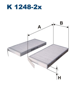 FILTRON K 1248-2x Filtro, Aria abitacolo-Filtro, Aria abitacolo-Ricambi Euro