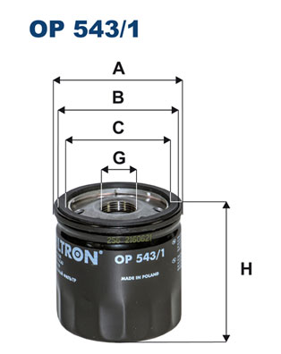 FILTRON OP 543/1 Filtro olio-Filtro olio-Ricambi Euro