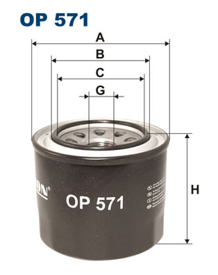 FILTRON OP 571 Filtro olio-Filtro olio-Ricambi Euro